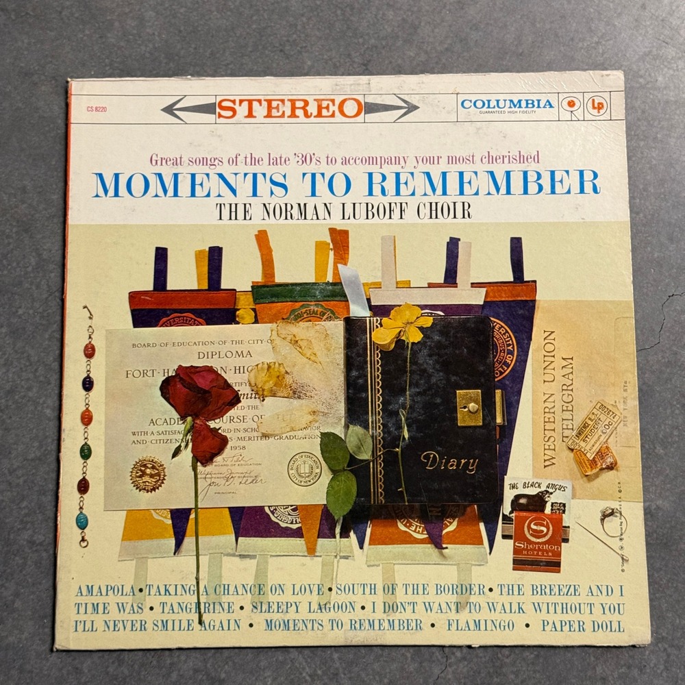 Norman Luboff Choir Moments to Remember Vinyl LP Columbia CS 8220 Stereo 1950s